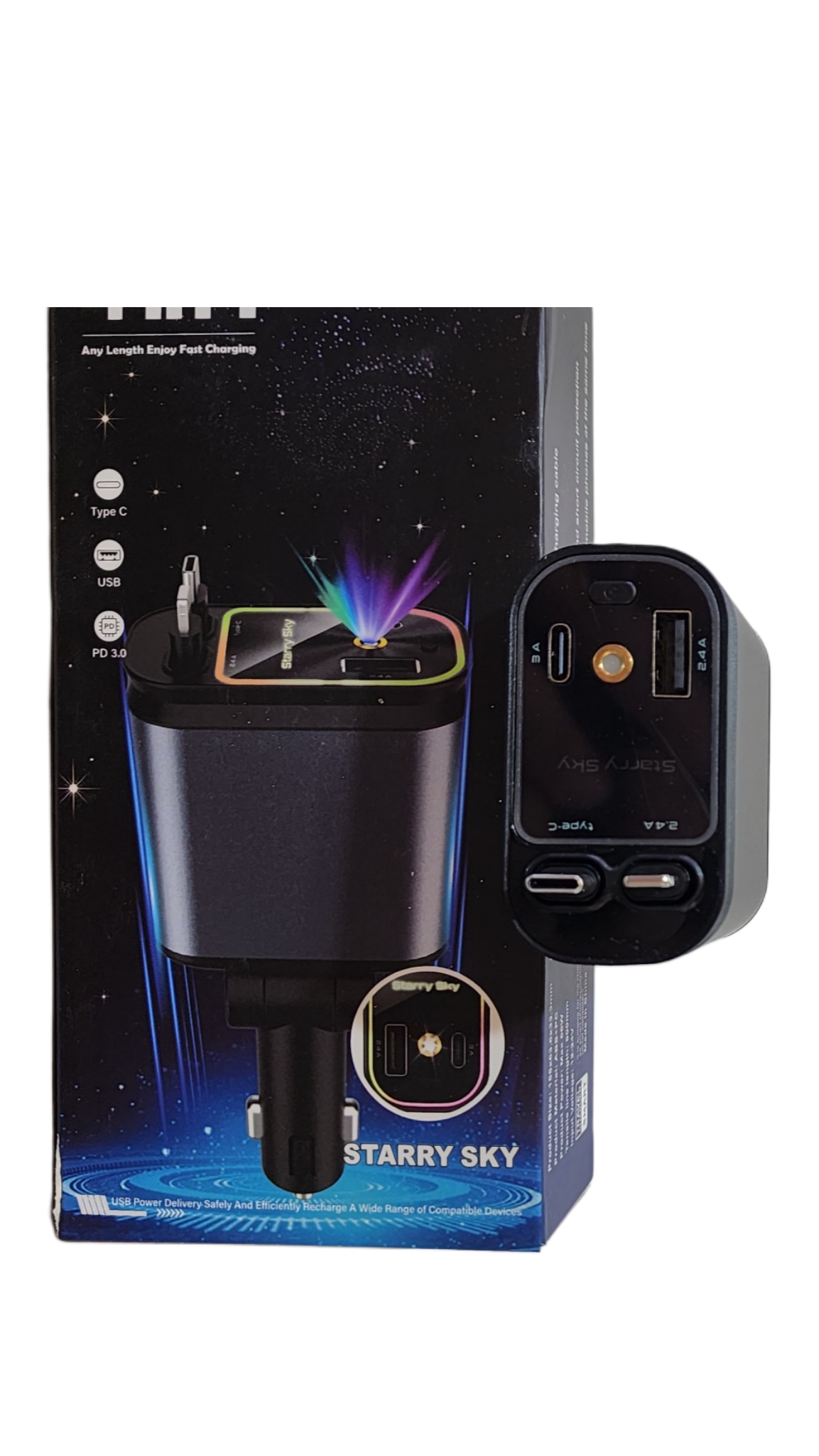 شارژر فندکی خودرو STARry SKY مدل چندپورت PD
